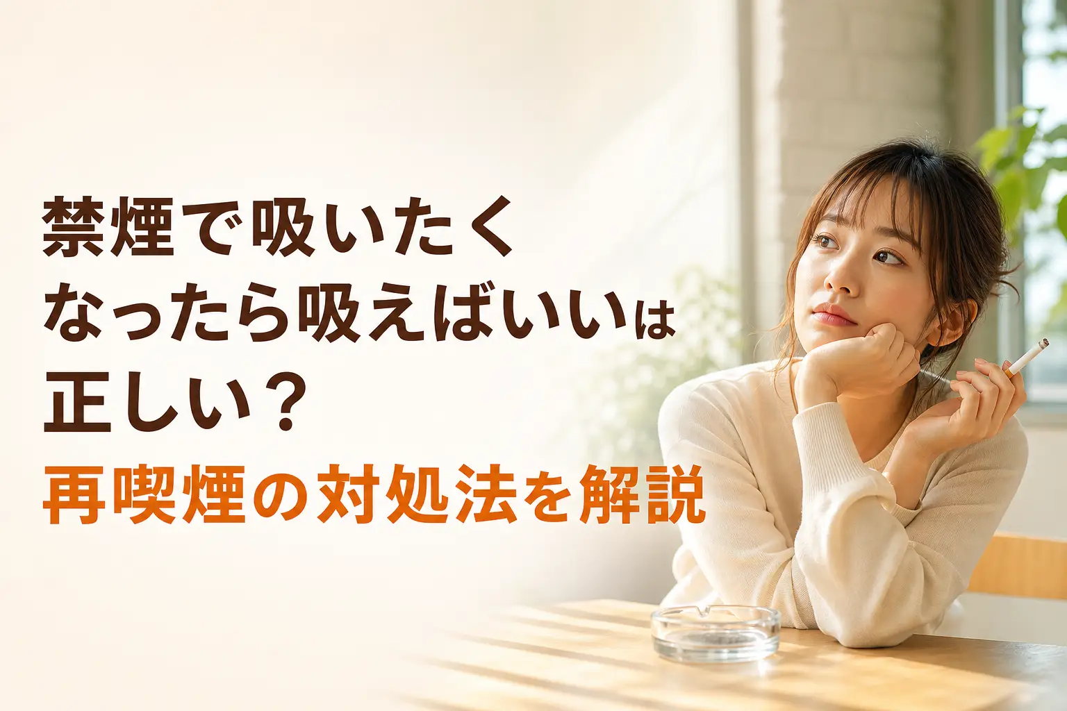 禁煙で吸いたくなったら吸えばいいは正しい？再喫煙の対処法を解説